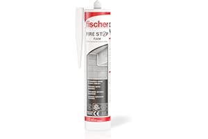 Fischer Sigillante Acrilico Intumescente FireStop FiAM 310 Bianco, Protezione al Fuoco, Elastico per Calcestruzzo, Legno, Cartongesso, Muratura, Uso Interno, 53011