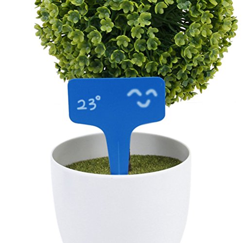 WINOMO 100pcs 10 * 6cm T-Form Pflanzenetiketten Kunststoff Pflanzenschilder (Blau) - 5
