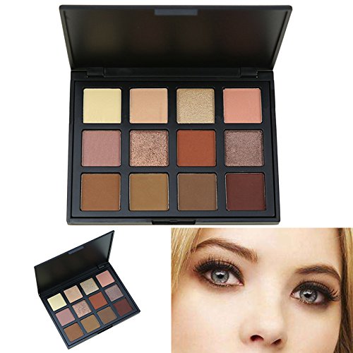Palette Ombretti, AMBITO 12 Colori Trucco Occhi Professionale Palette Ombretti Cosmetico Tavolozza per Trucco Naturale Smokey Palette Ombretti - #5