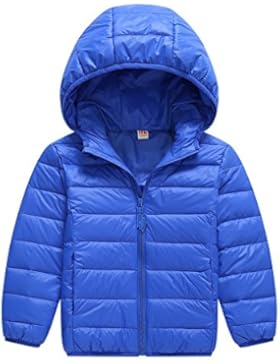 KID1234 Kinder Jungen Mädchen Unisex Ultraleichte Daunenjacke Mit Kapuze,104-140