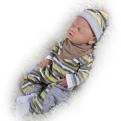 IVITA 18'' 6.6lbs New Born Girls Lifelike Baby Doll as Gift