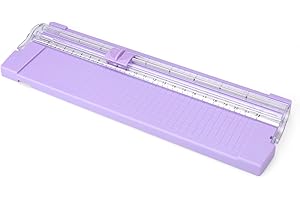 Taglierino Carta, DIYCUT Taglierina Portatile Lama di Taglio Sostituibile, Taglierina con Indicatore Taglio con Protezione Automatica di Sicurezza per Tagliare Coupon, Carta, Foto, Etichette