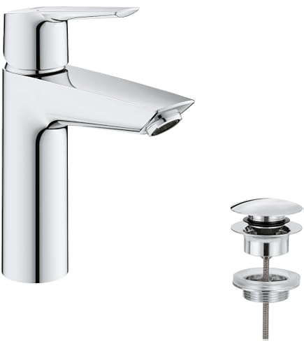 Grohe EHM Waschtisch-Einhandmischer WT – Körbchen-Version, 23313IG0 In Silber