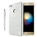 Produktbild Huawei P8 Lite 2017 Hülle, Fraelc® HUAWEI P8 LITE (2017) Hybrid Case Bling Bling Glitzer Schutzhülle mit Silikon Gel Cover & Glitzerpapier & PC Plastik Schicht Handyhülle für Huawei P8 Lite 2017 (5,2 Zoll) - Silber