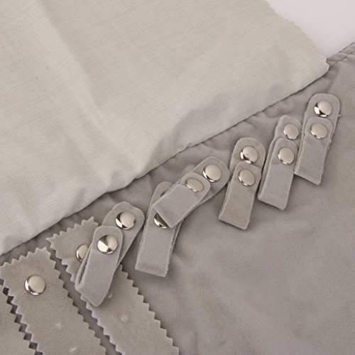 Luxus Samt Schmuck Zweck Walzring Ohrringe Halskette Rolle Veranstalter - 3