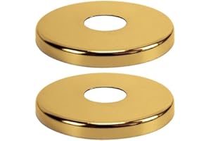 PEPTE 2 x 21mm G1/2 D'oro Rosetta per Rubinetto Copri Tubo Copertura Per Tubi