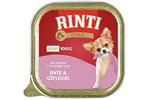RINTI 10x Finnern Gold Mini 100g Schalen Ente und Geflügel (10,95€/kg)