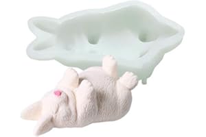 VALINK 3D Animal Rabbit Shape Silicone Mould, Non-Stick Fondant Cake Decoration Tool, Baking Pudding Chocolate Pastry Mould Tray,Handwork Soap Candle Making Mold, DIY Baking Pan,Craft Clay Plaster Mold