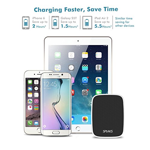 USB Ladegerät, Splaks [Built-in Safety Protection] 3-Port Schnell Aufladen Ladestecker Ladeadapter Ladegerät Charger USB-Netzteil mit Smart-Detective Technologie für iPhone iPad Tablet Samsung Galaxy, HTC, Sony, LG, Nexus,Motorola usw.EU-Stecker, schwarz - 7