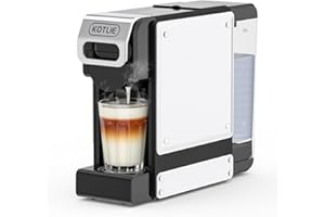 KOTLIE ST-550 Machine à café à capsules multifonction, pour Nespresso Original/pour Dolce Gusto/pour A MODO MIO/pour café moulu, sept réglages de volume d'eau, fonction de pré-infusion, capacité de 1 litre