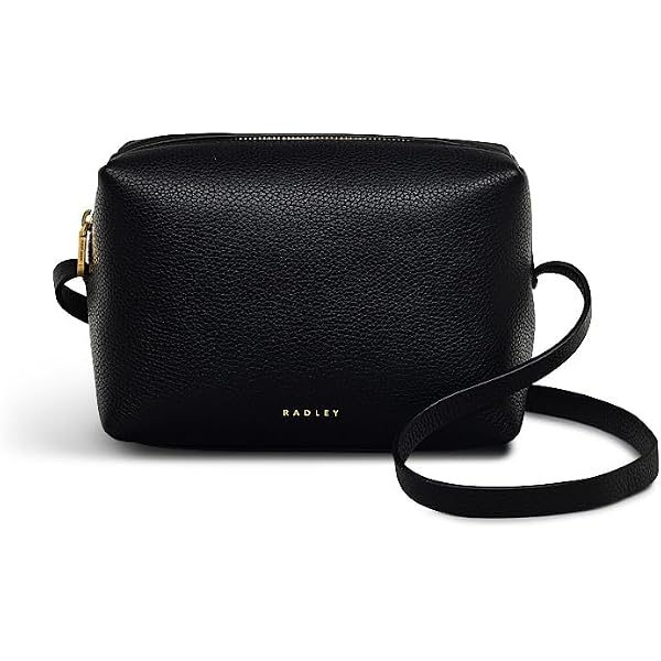 RADLEY Small Manor Grove Leather Ziptop Camera Crossbody Bag in Black