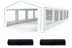 Quictent Marquee Party Tent Heavy Duty Upgraded Galvanized Gazebo Wedding Canopy Carport Shelter with Carry Bags (20'x32', White)