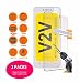 Produktbild HTC Desire 10 Pro (5.5") Ultra Clear Handy Premium Qualität gehärtetes Glas LCD Display Schutz (2 Packung) by V2V