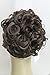 CURLY SCRUNCHIES BUN HAIRPIECE PONYTAIL UP DO HAIR EXTENSION SCRUNCHY (Medium Brown #6)
