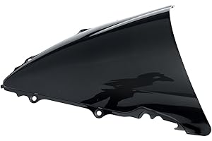 xmt-moto doble burbuja parabrisas parabrisas Negro para Yamaha YZF R6 2003 – 2005