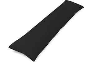 TOTSY BABY Seitenschläferkissen inkl. Füllung und Bezug: 145 x 40 cm, Stillkissen, Schwangerschaftskissen, Lagerungskissen Baby und Erwachsene, Pregnancy Pillow Schwarz