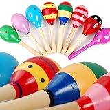 Tinksky Kinder Holz Maracas Rassel Shaker musikalische pädagogisches Spielzeug, 2pcs(Random Color) - 8