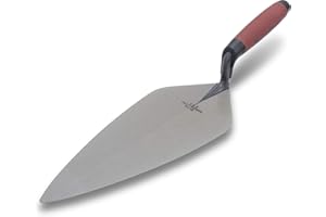 Paca murarska Marshalltown, London Style z ergonomiczną rękojeścią Durasoft, wykonana z Stal węglowa, z szeroką końcówką i prostą szyjką, wymiary kielni: 305x130 mm, srebrna, 33 12FG