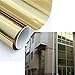 Produktbild HOHO Reflektierende Solar Spiegel Fenster, Silbertönung, Film One Way, Privatsphäre Glasaufkleber in Opaque Weiß, Schwarz für Privatsphäre, Film-UV-Schutz, Dekoration152,4 x 50,8 cm gold