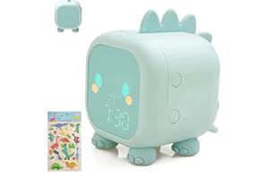 VABOO Despertador Digital, Reloj Despertador Digital para Niños, Luz Despertador Simulación de Amanecer y Atardece Wake up Light, 2 Alarmas, Función Snooze,Despertador Infantil con Luz de Noche