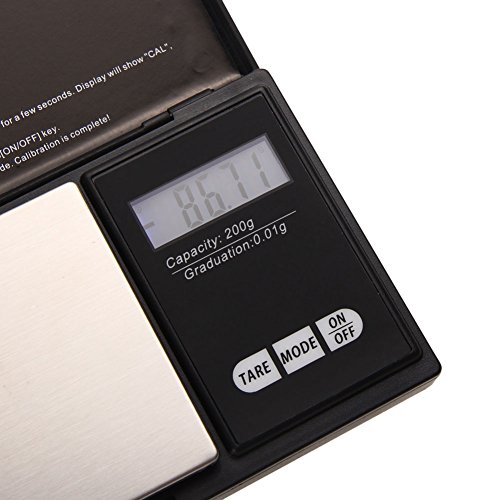 Demiawaking Neue 200g x 0,01g Mini Digitale Schmuck Tasche Waage Gold Balance Gewicht Waage Gramm - 9