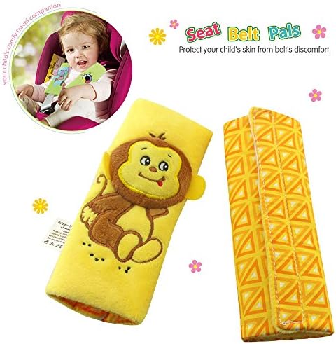 TOLOLO Kids Infant Cartoon Animal Soft Safety Belt Cover Seat Strap Cover Shoulder Pad Cushion (Monkey)