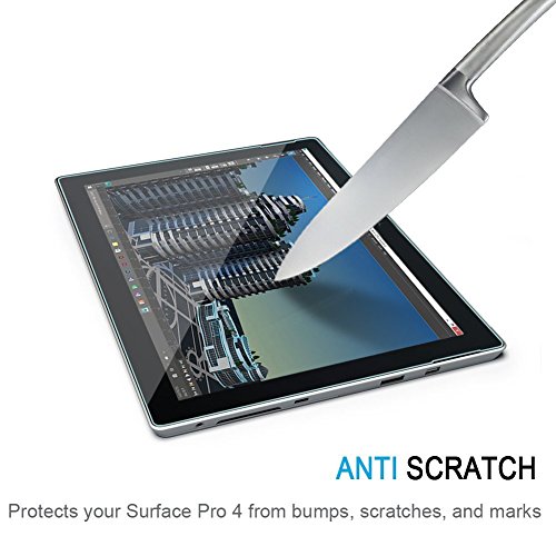 ELTD Microscoft Surface Pro 4 Displayschutz, Glas Folie Schutzfolie Glas Panzerfolie Displayschutzfolie Microscoft Surface Pro 4 Klar Anti-Kratz Screen Protector Displayschutz – 9H Hardness aus - 2