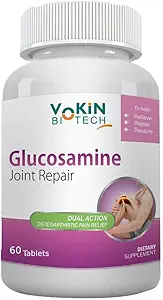 Vokin Biotech Joint Pain & Support Supplement with Glucosamine 500mg, MSM 250mg & Chondroitin 200mg Per Serving