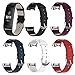 Produktbild Altsommer 18mm für Fitbit Charge 3Einfarbig Leder Uhrenarmbänder,Armband mit Adapter Edelstahl Gürtelschnalle Edelstahlschließe für Damen Herren,217mm Bandlänge,Weiß,Rot,Blau (Lila)