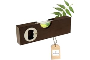HOFMEISTER® Mini-Wasserwaage aus Holz, für Bilder, Möbel & Fußböden, Richtwaage mit Libelle, kleine Maurerwaage, 100% Made in Germany (1, Mini-wasserwaage mit Öffner | 15 Cm)