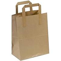 JET PAPER BAGS - 14"x9"x16" Inch [50 Pcs] Large Brown Paper Bags With Handles Prime For Takeout - View #2