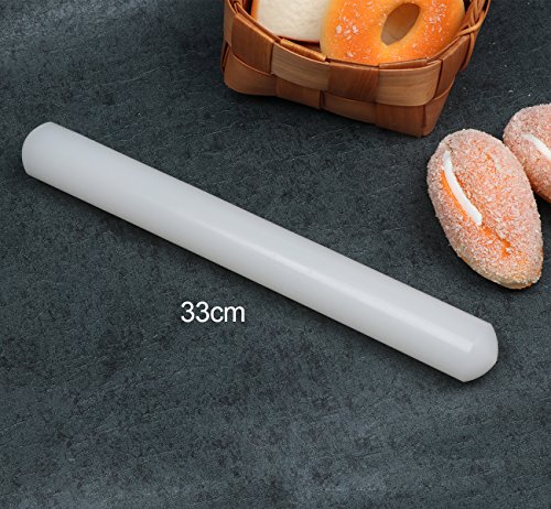 ilauke DIY Silikonpad Teigmatte 50*40cm mit Größe Zeichnen und Teigroller Rolling Pin 33cm Ausrollstab Silikon-Arbeitsmatte Fondant ausrollen Tortendeko Ausstecher Ausstechform Modellierwerkzeug (set rosa) - 5