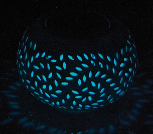 Lunartec Solar-Dekoleuchte aus Porzellan mit Farbwechsler / weißer LED - 3