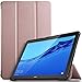 Produktbild IVSO Hülle für Huawei MediaPad T5 10, Ultra Schlank Slim Schutzhülle Hochwertiges PU mit Standfunktion Perfekt Geeignet für Huawei MediaPad T5 10 10.1 Zoll 2018 Modell, Rosegold