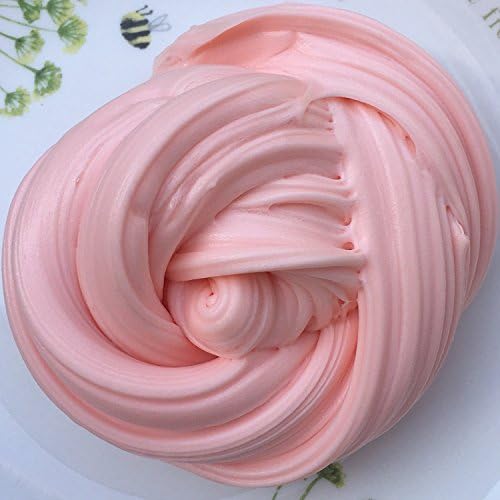 Planet slime shop PEACH FLUFFY SLIME FAT STRETCHY BUTTER FLOAM NON TOXIC SAFE AND WASHABLE PUTTY STRESS RELIEF SENSORY TOY ADHT ASMR NO BORAX DELICIOUS BUBBLEGUM FRAGRANCE! (5oz)