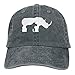 Produktbild Baseball Caps für Herren/Damen,Golf-Kappen,Black and White Rhino-1 Men's Women's Adjustable Jeans Baseball Hat Yarn-Dyed Denim Sun Hat Sports Cool Youth Golf Ball Unisex Cowboy hat fedora beach hikin