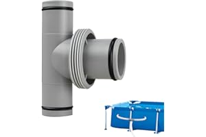 FUFRE Przedłużacz do węża 38 mm na 32 mm, adapter do węża basenowego Intex Bestway Coleman, łącznik węża z obejmami ze stali nierdzewnej, zestaw przyłączeniowy do węży basenowych