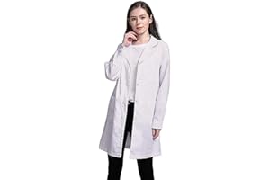 NAJZYBA Blouse Blanche Chimie Lycee Coton laboratoire Blouse Medicale blanc manches longues medicale femme/homme