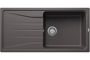 BLANCO SONA XL 6 S | Granitspüle aus SILGRANIT felsgrau | Einbauart: Einbau von Oben | reversibel | für 60 cm breite Unterschränke | Großes Becken | Reinigungsfreundliche Öberfläche