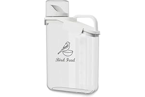 Ctomche Pet Food Storage Container,Bird Food Storage Container with Measuring Cup and Pour Spout