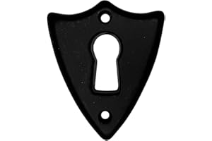 cyclingcolors Chiave testa falsa serratura bocchetta antichi mobili armadio cassetti mobile (bocchetta directoire-ferro nero)