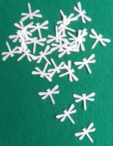 36 X DRAGONFLY EDIBLE WAFER / RICE PAPER CUP CAKE TOPPERS PARTY WEDDING BIRTHDAY DECORATION 5 (White)