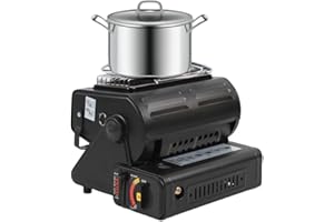Bazargame Chauffage de camping portable à gaz pour camping et cuisinière à gaz - Chauffage de tente - Chauffage de tente - Chauffage extérieur - RV - Mini chauffage à gaz - Sans cartouche de gaz