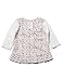 M&Co Baby Girl Stretch Cotton Long Sleeve Peplum Frill Hem Floral Print Catch A Star Slogan Top Cream 18/24 Mnth