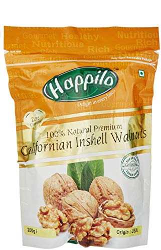 Happilo 100% Natural Premium Californian Inshell Walnuts, 200g (Pack of 2)