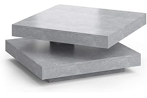 Vicco Tavolino da caffè Elias, Calcestruzzo, 70 x 34 cm