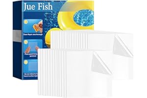 PGIRGYQ 30 PCS Pool Repair Patches Self Adhesive Clear Inflatable Patch Repair Kit Waterproof Air Mattress Patches for Air Bed Inflatables Swimming Ring Bounce House Paddling Pools