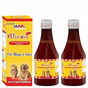 30M Dog Liver Tonic Syrup Liver Tonic for Dogs Puppies Cats | Dog Liver Supplement (2 x 200 ml)