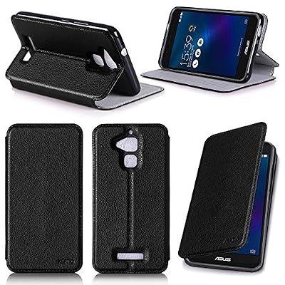 XEPTIO Etui luxe Asus Zenfone 3 MAX 5,2 pouces noir Ultra Slim Cuir Style avec stand - Housse coque de protection Asus ZenFone 3 MAX 4G 2016 noir - accessoires pochette XEPTIO :
