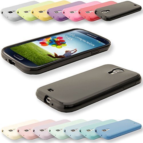 Silikon Soft Samsung Galaxy S4 i9500 Blickdicht / Transparent TPU Hülle Cover Skin Case Schale Bumper Tasche Etui Schutz (Blickdicht Rosa)